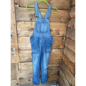 Madewell Overall Jeans Women’s S Distressed Denim Skinny Bib